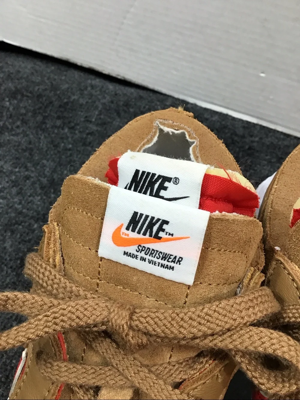 Nike Blazer Sacai low top suede sneakers DD1877-200 double stack